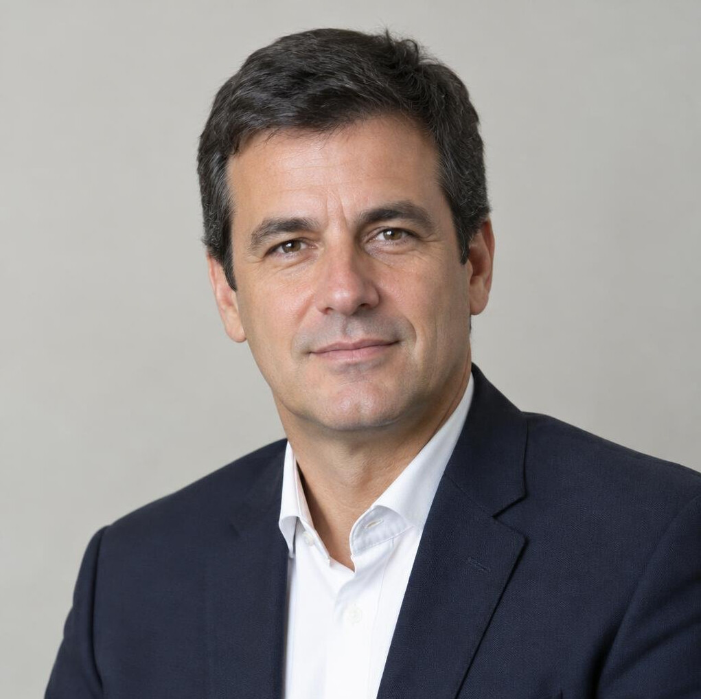 Portrait of a mature man with short dark hair
