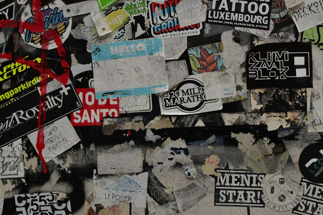 Stack of old newspapers on a table