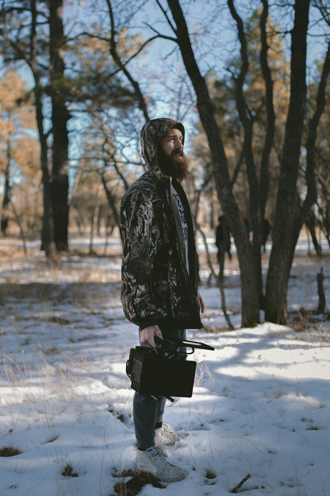 Portrait of a bearded man outdoors