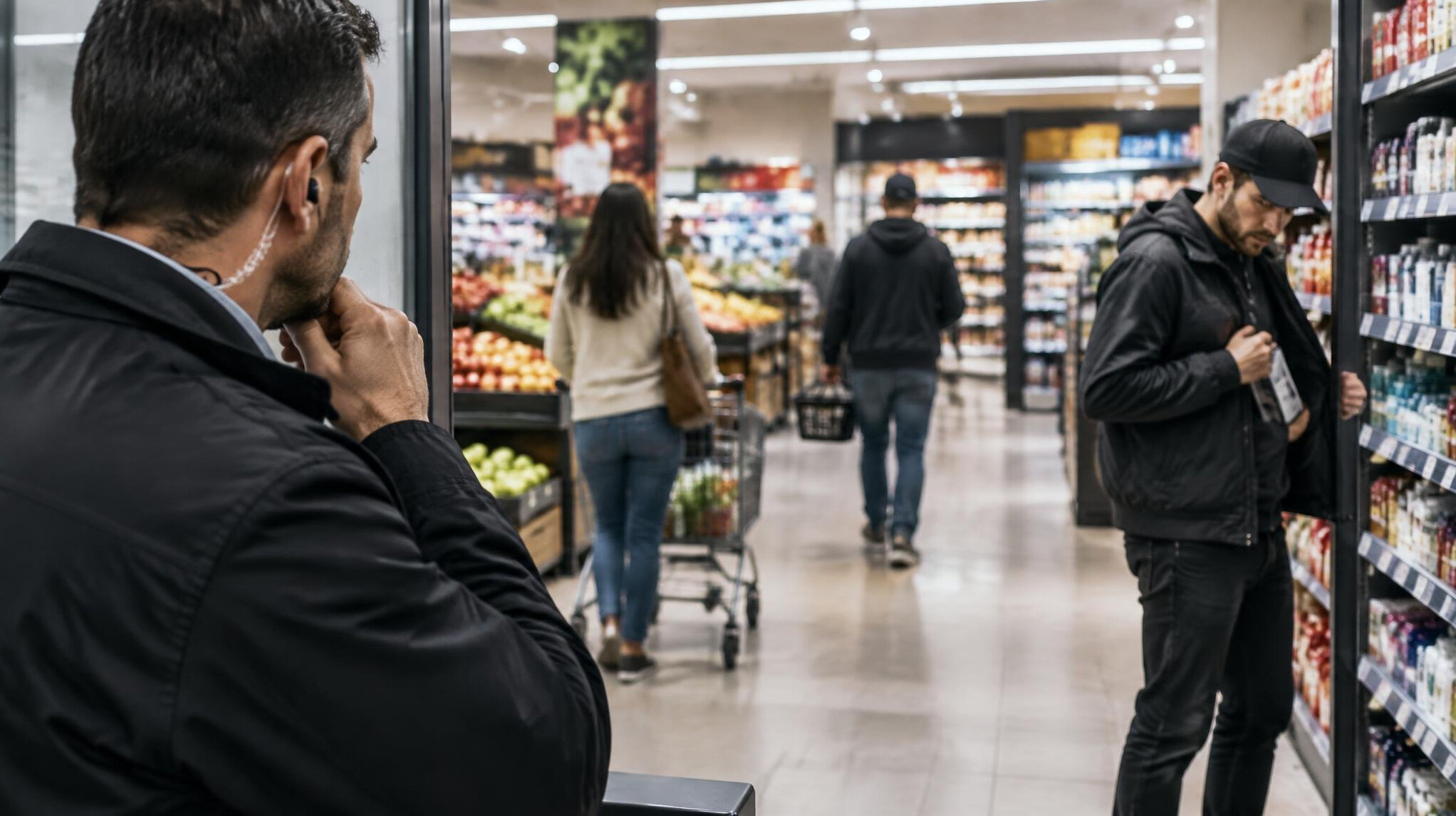 detective observing retail floor